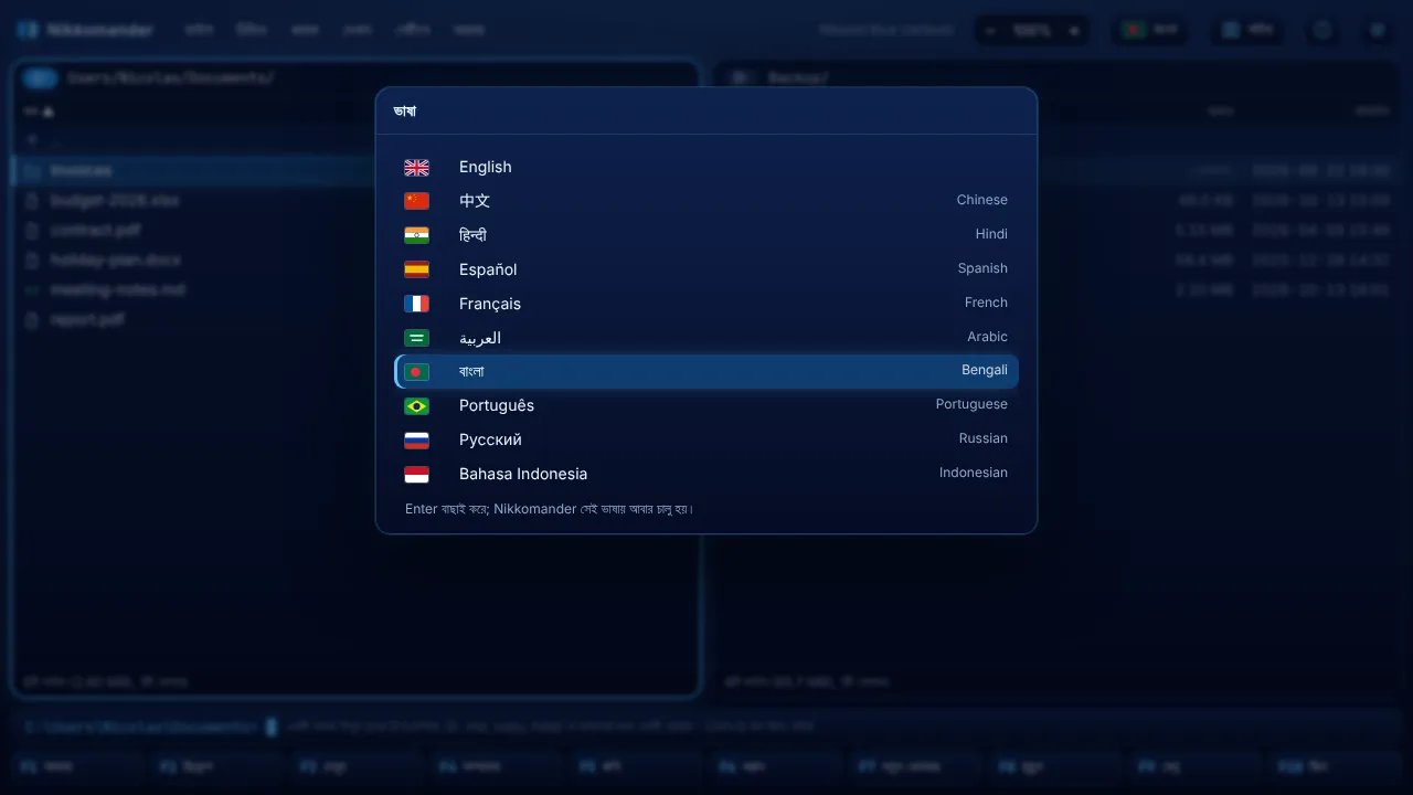 ভাষা বাছাই